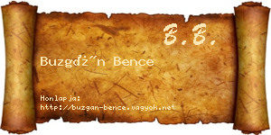 Buzgán Bence névjegykártya